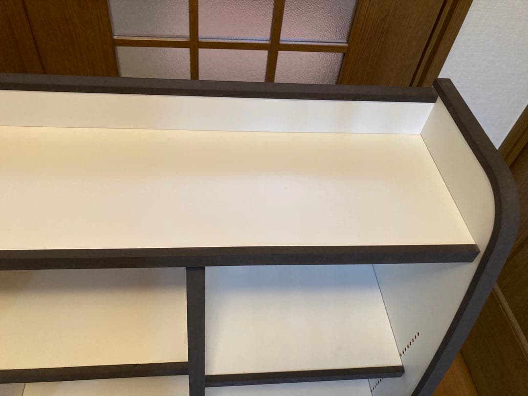 オープンシェルフ 本棚 ホワイト ダークブラウン