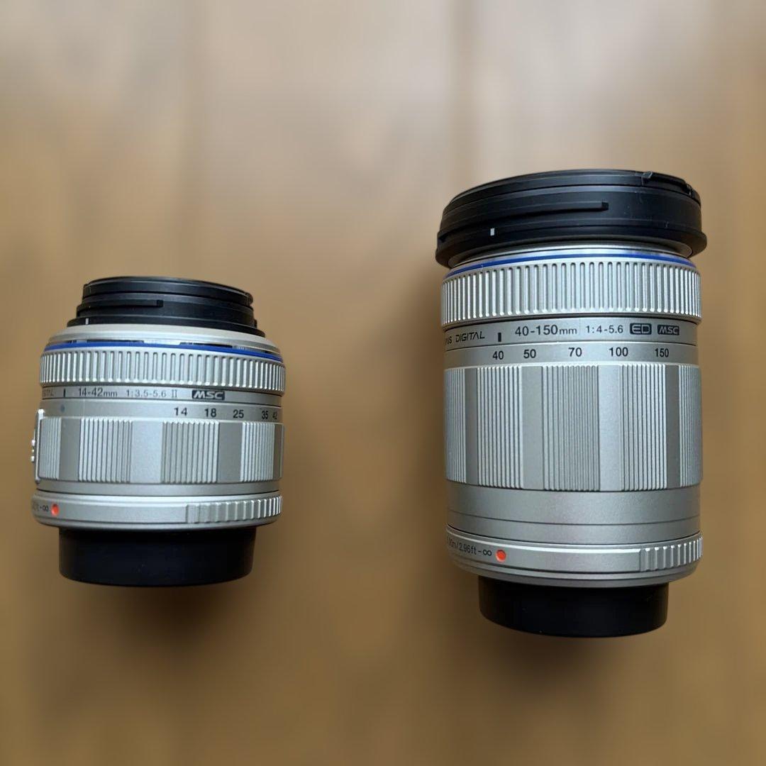 OLYMPUS ミラーレスカメラ(E-PL2)本体、レンズ2個と付属品