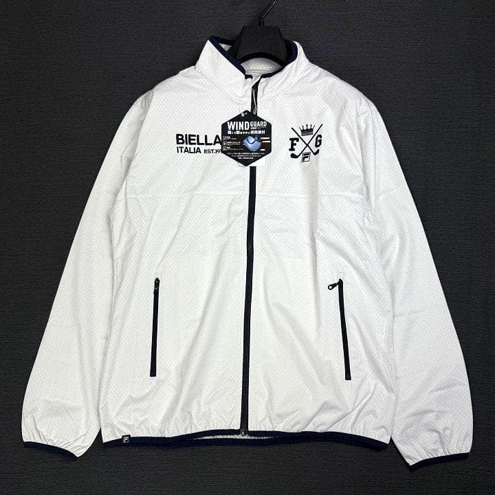 新品フィラ ゴルフ 上下セット 4WAYストレッチ ライトボンディング 白 3L