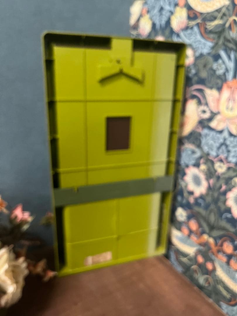 希少 洗面 壁掛けミラー 歯ブラシスタンド 鏡 レトロポップ 昭和レトロ 当時物