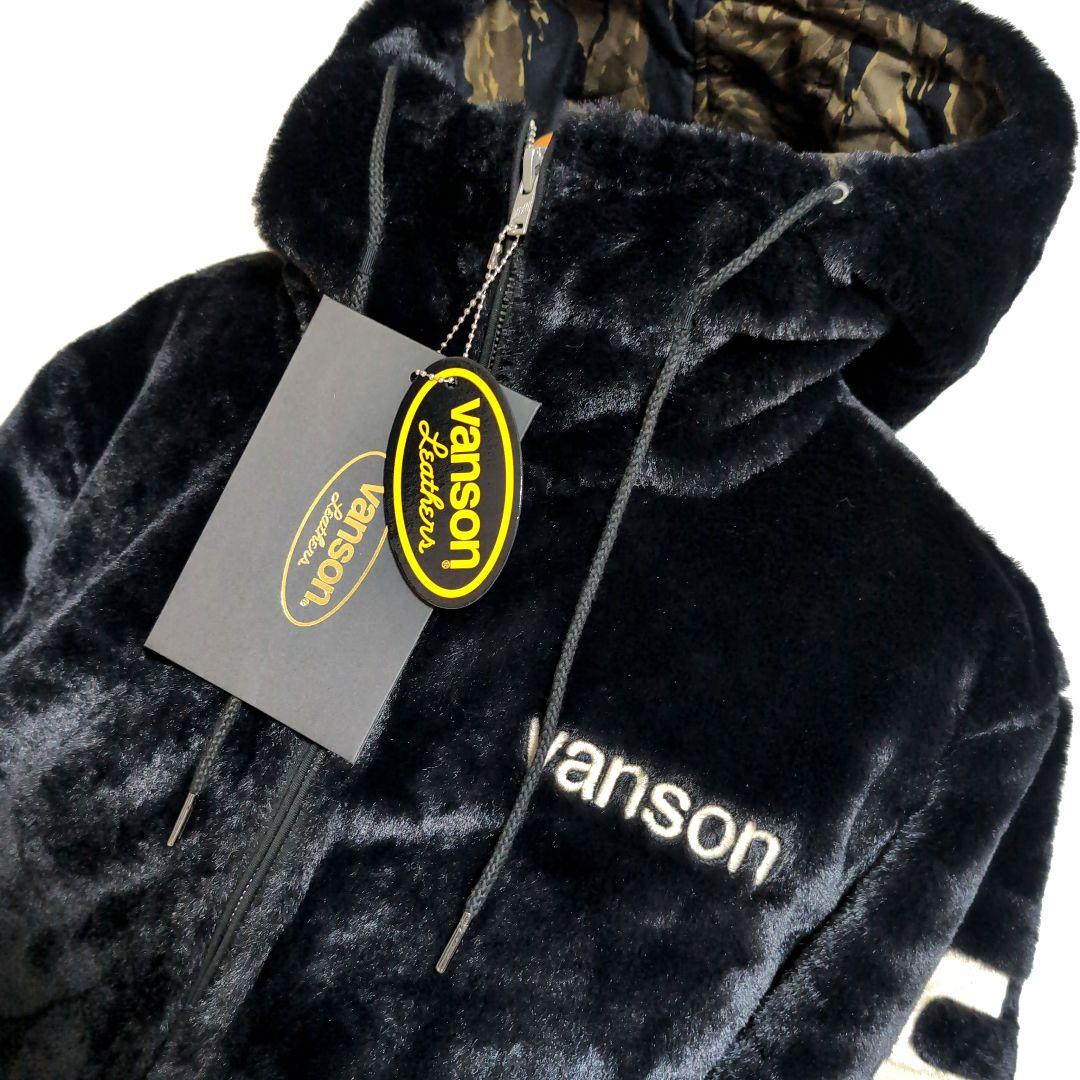 ep13 vanson リバーシブル ベロア アーチロゴ 迷彩柄 メンズLL相当