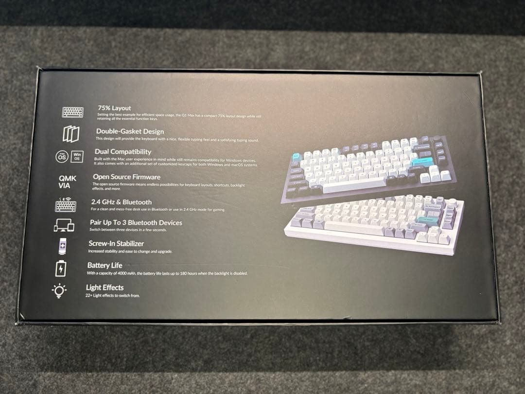 Keychron Q1 Max QMK/VIA（US ANSI 配列）茶軸