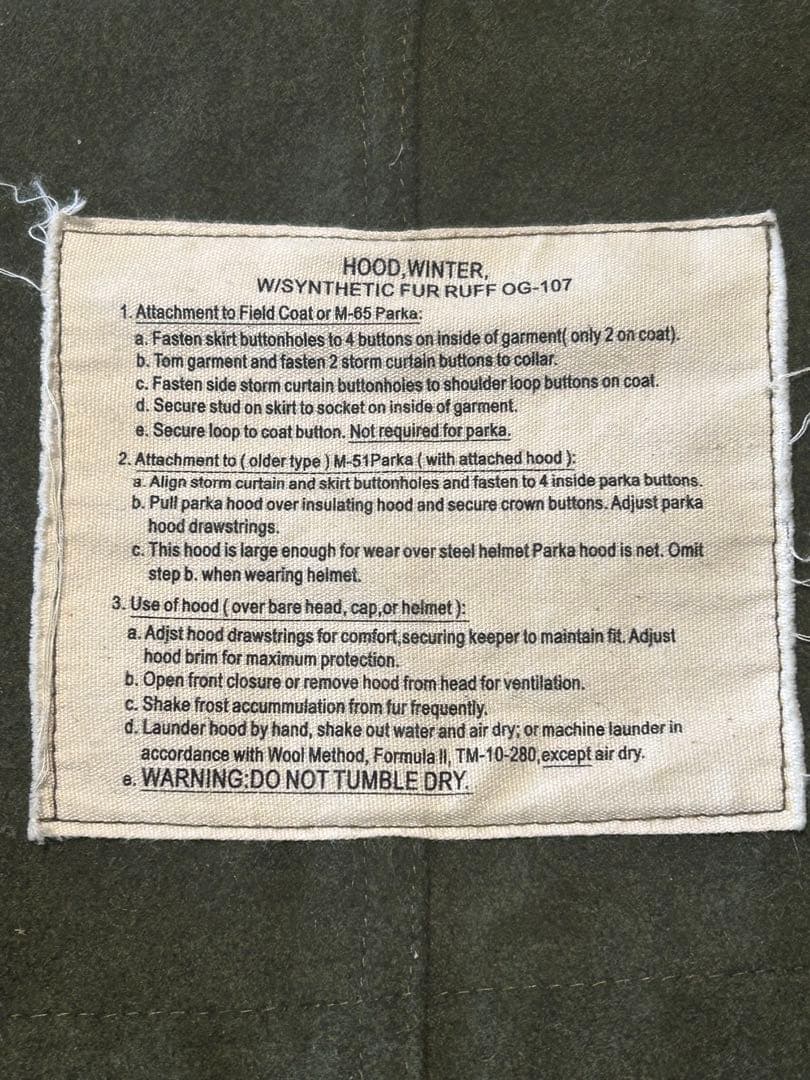 フード付き　復刻レプリカ　YMCL KY M65 フィッシュテールパーカー