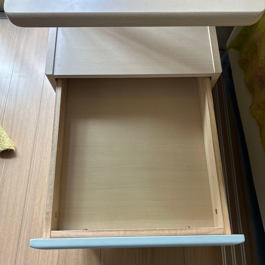 美品　勉強机のサイドワゴン　高さ調整可能　シックな色