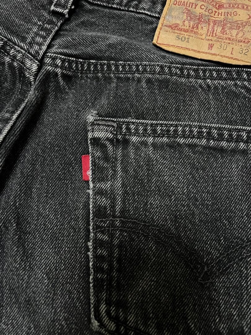 90s Levi's 501 USA製先染めブラックＲタブ30×32