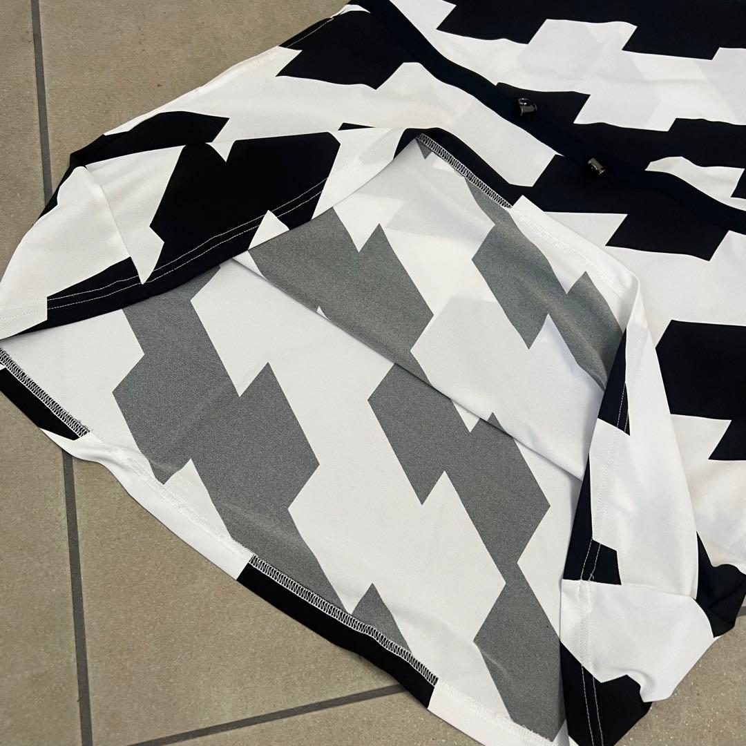 LANVIN SPORT ランバンスポール　千鳥　ワンピース　スカート　モノクロ