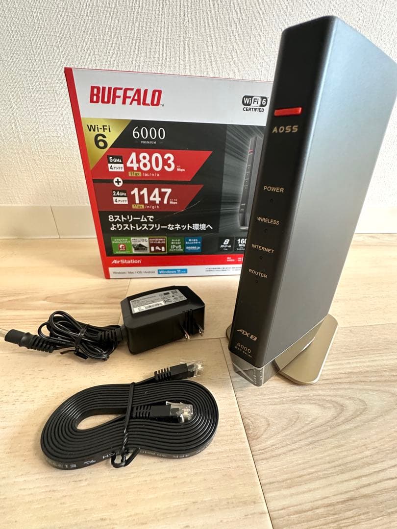 BUFFALO WZR-6000AX8P-MB Wi-Fi 6 ルーター