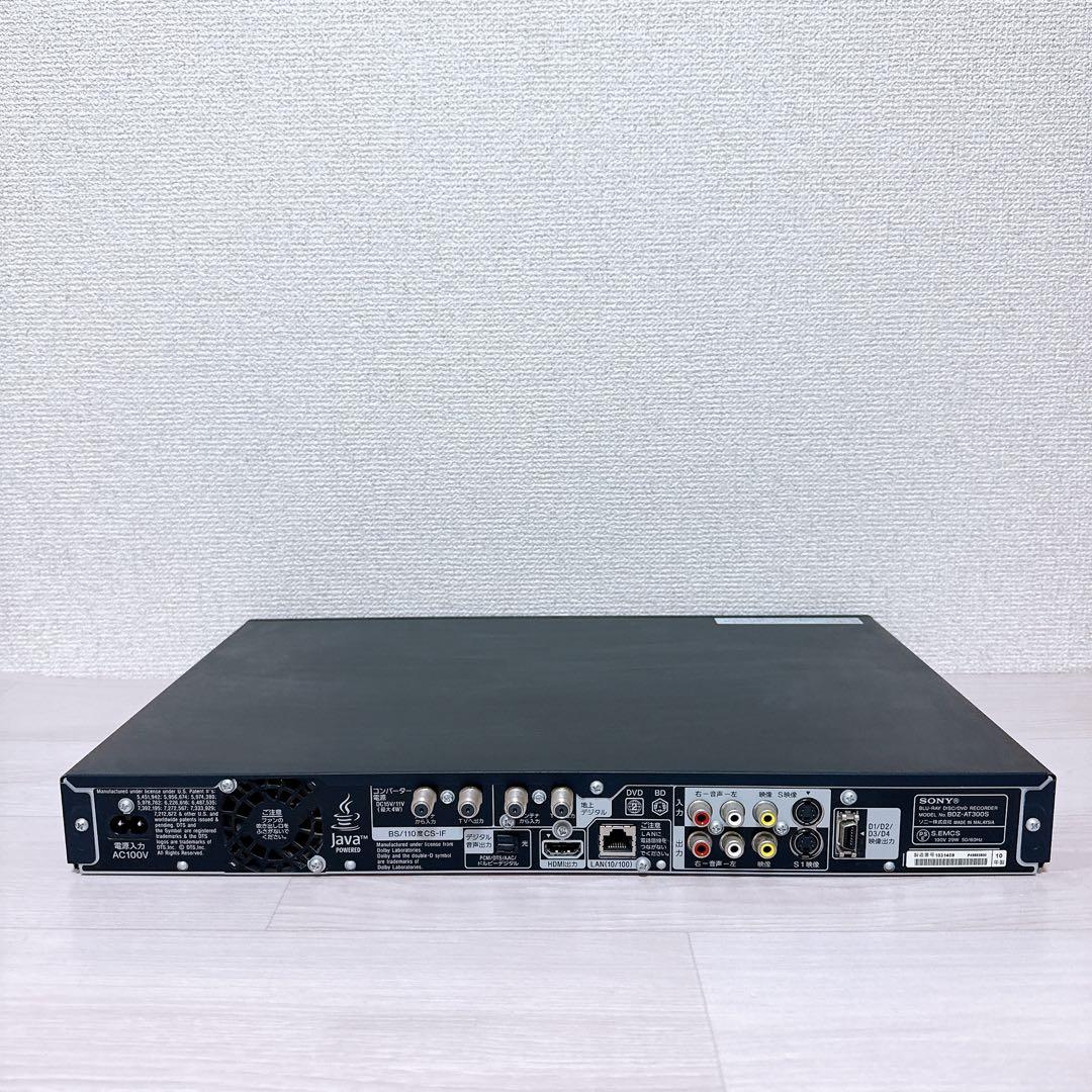 1337【美品】SONY ブルーレイレコーダー BDZ-AT300S リモコン付