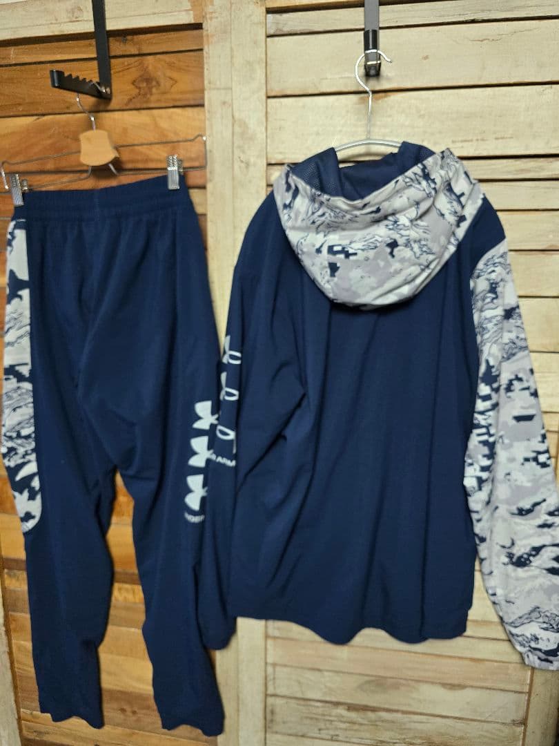 アンダーアーマー☆ウーブンジャケットパンツ 上下セット 裏地付き ジャージ L