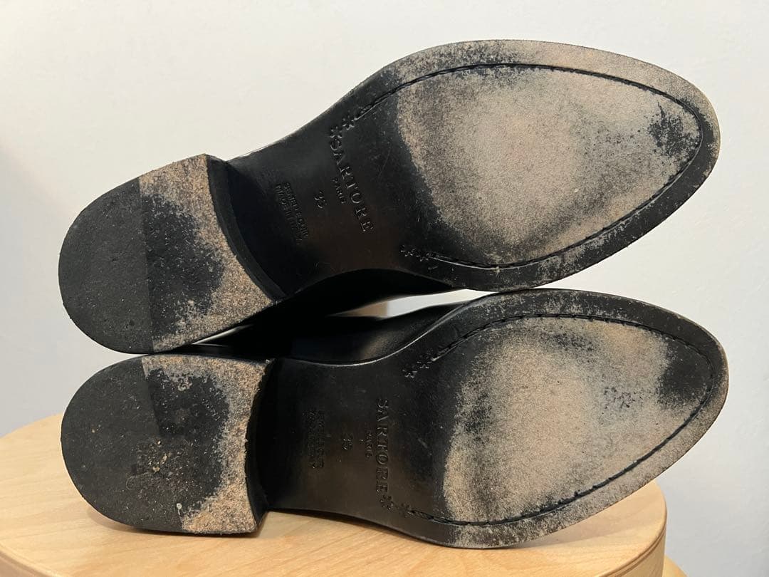 SARTORE サルトル バックベルト ロングブーツ 黒 35