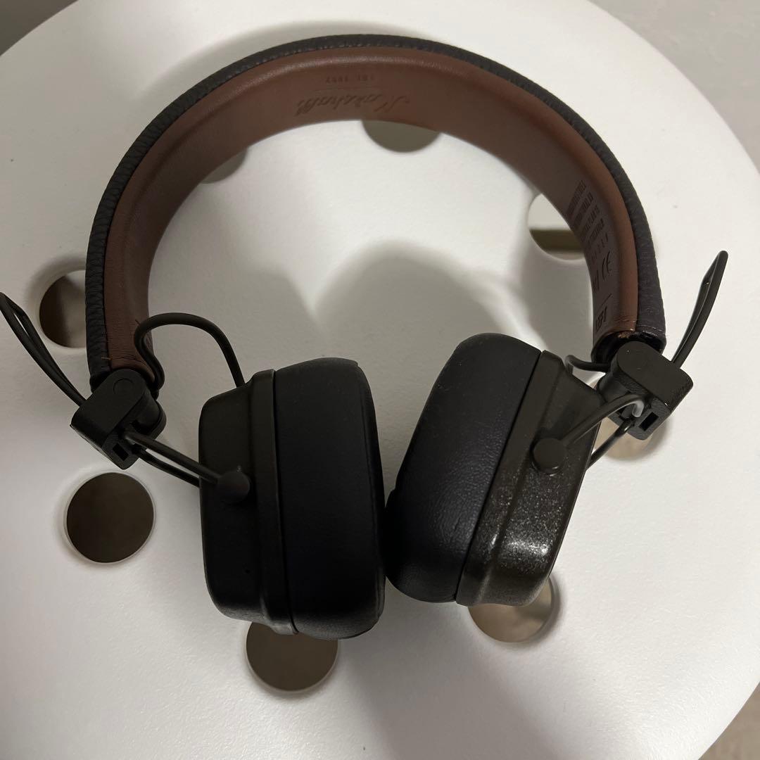 Marshall ブラックレザー ヘッドフォン