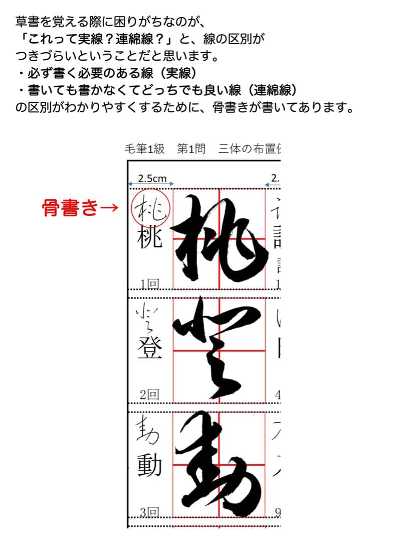 毛筆1級 第1問 頻出語句の楷行草お手本集および草書お手本集