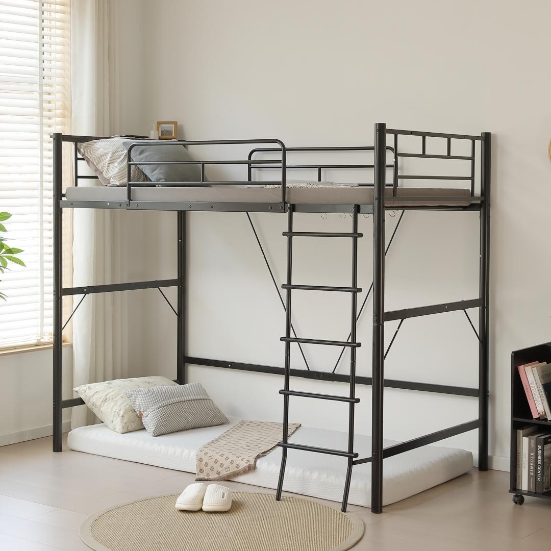 限定価格！ロフトベッド（S）コンセント付き ベッド 大人用 二段ベッド 耐震