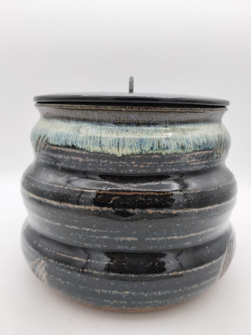 c671 水指 朝鮮唐津 武村利左衛門 木箱 茶道具 古物