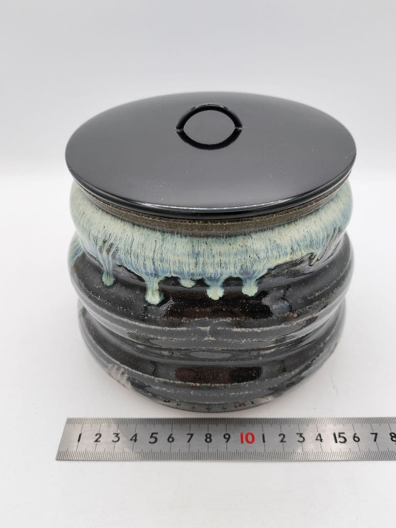 c671 水指 朝鮮唐津 武村利左衛門 木箱 茶道具 古物