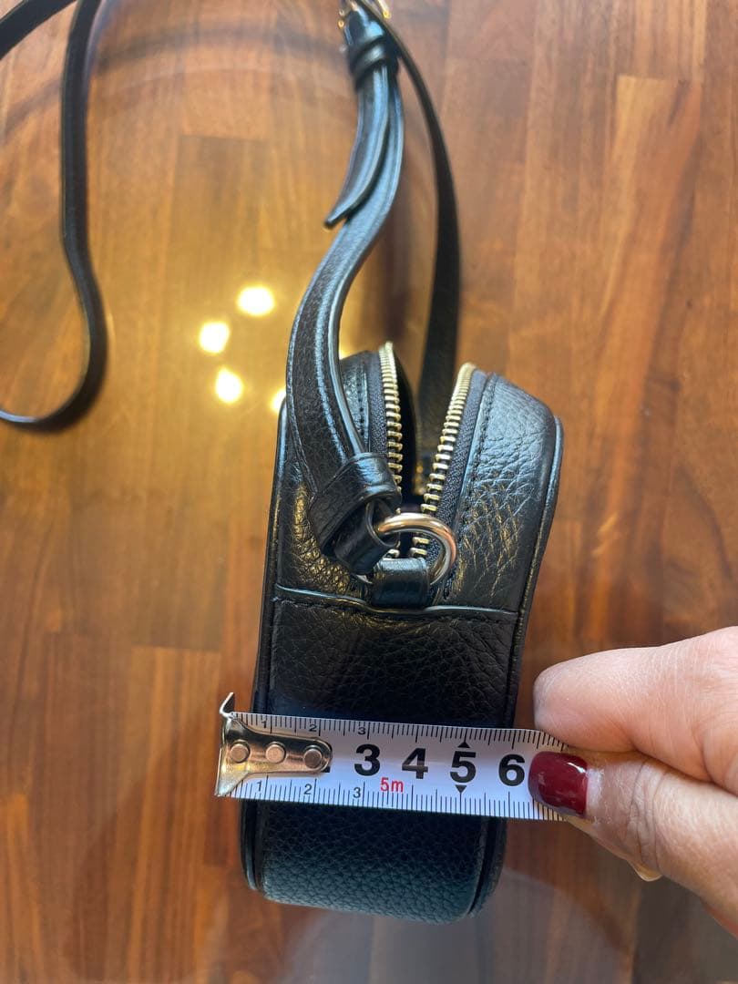 美品COACH ブラックレザーショルダーバッグ