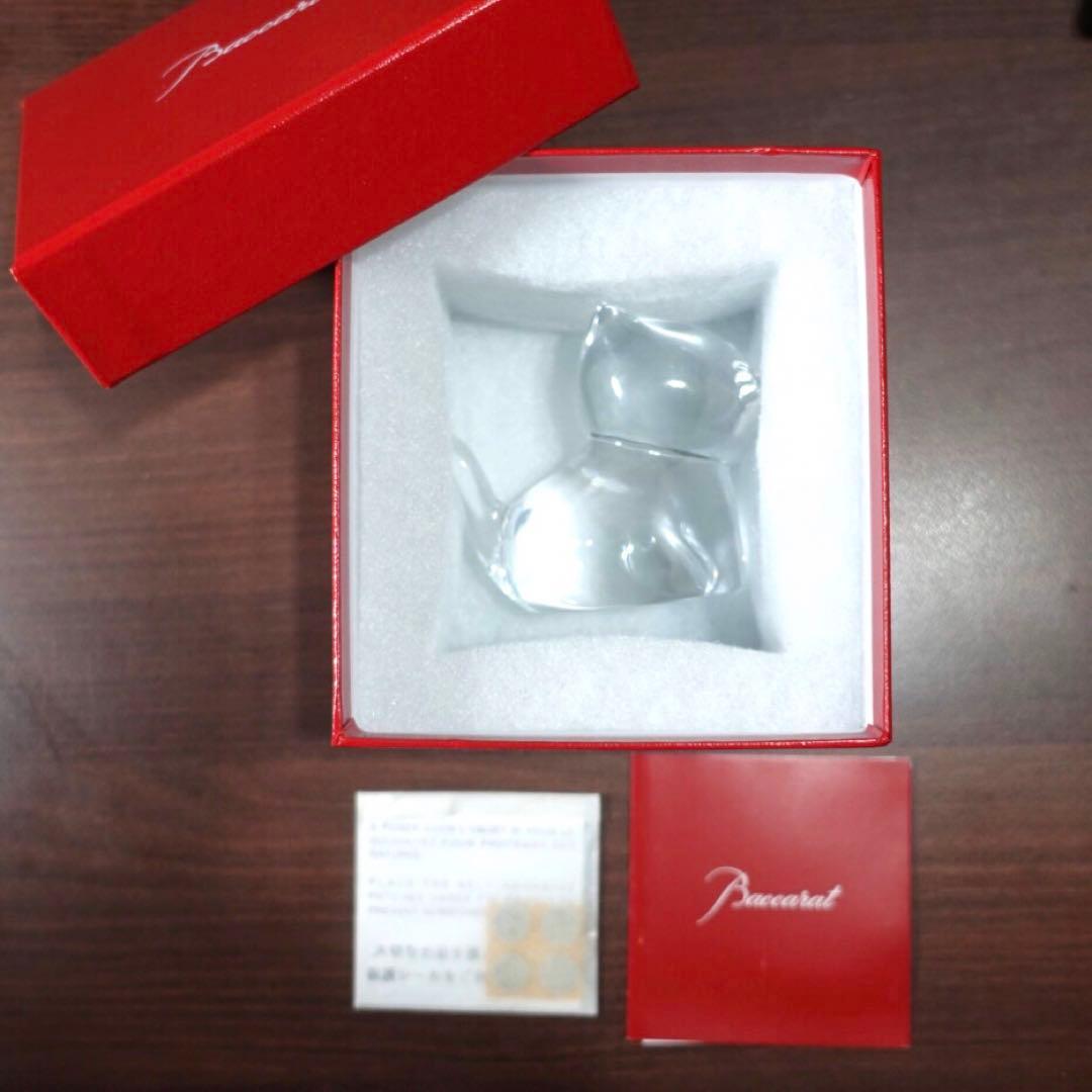 【SALE】未使用　バカラ　ミニマルズ　キャット　猫　クリスタル　置き物
