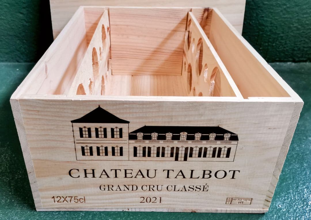 フランスボルドーワイン木箱２、2021年シャトータルボ/カイユブラン　美品