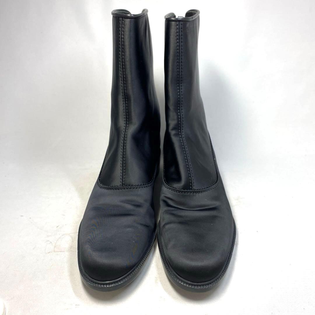 フェラガモ サイズ表記「7C」 24.5センチ　ブラック　ナイロン　ブーツ