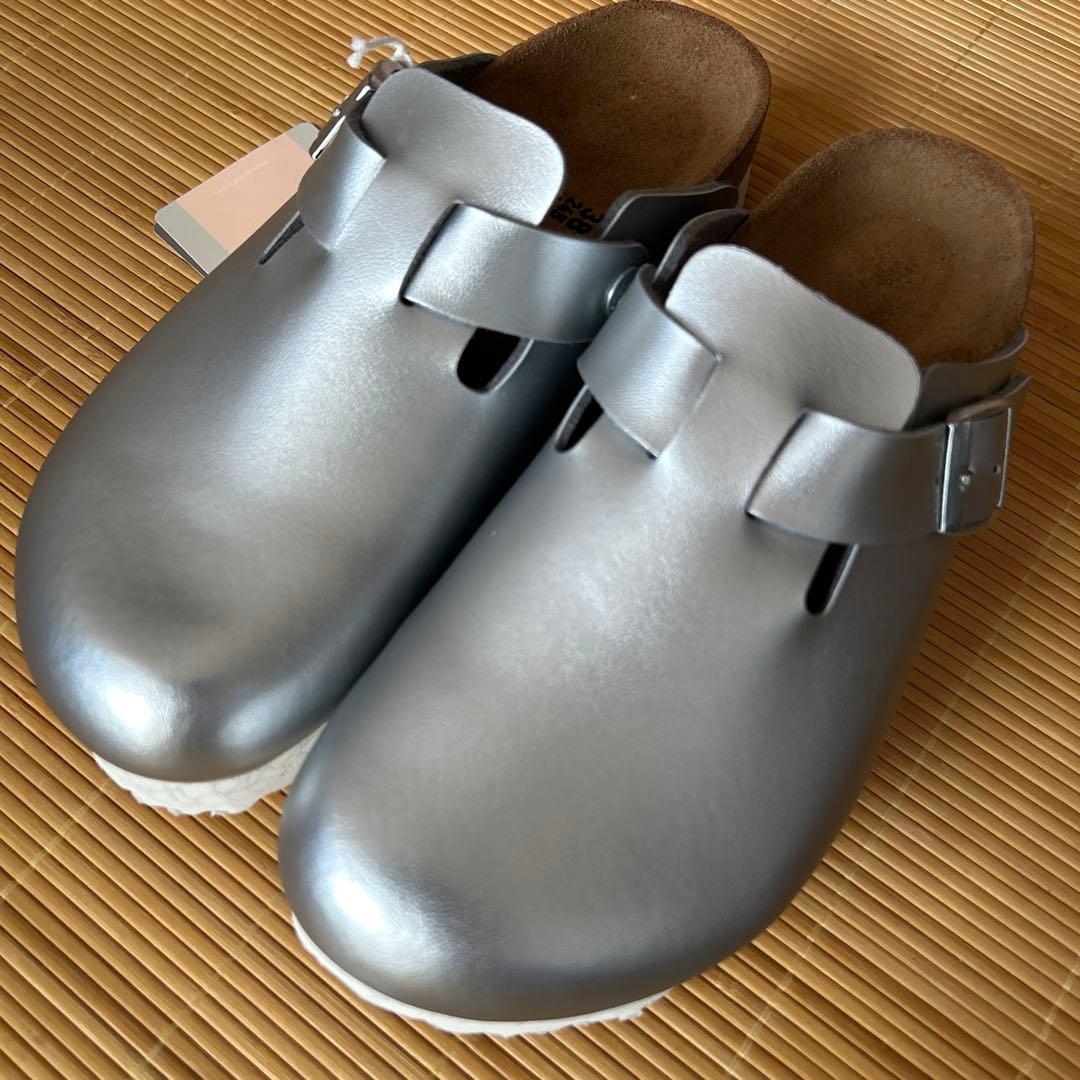 ビルケンシュトック　papillio シルバー クロッグサンダル 38