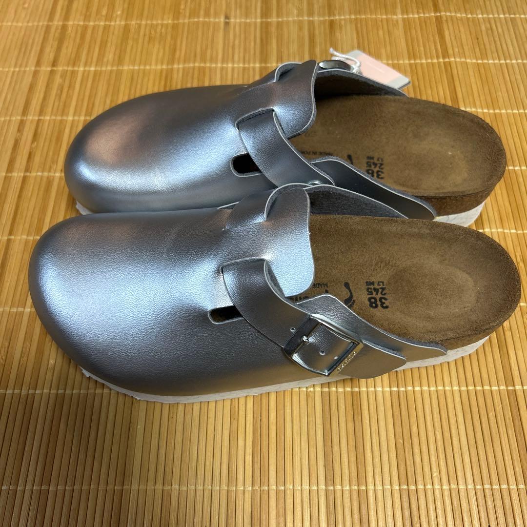 ビルケンシュトック　papillio シルバー クロッグサンダル 38
