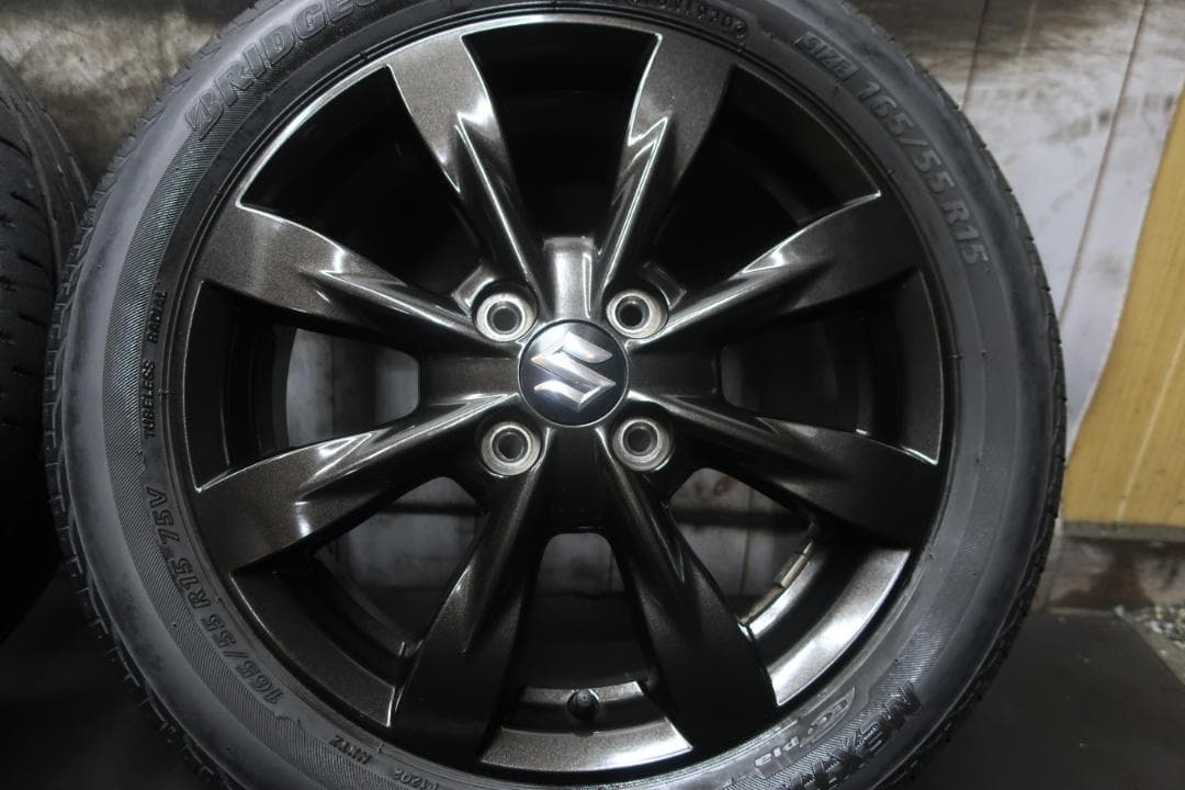 バディ様送料込スズキ純正 スペーシア カスタム PCD100 165/55R15