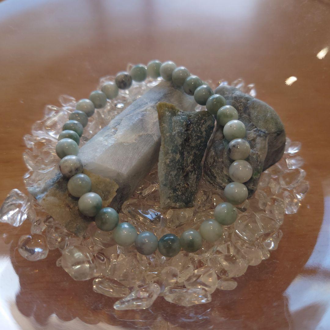 糸魚川翡翠ブレスレット　16.5mm