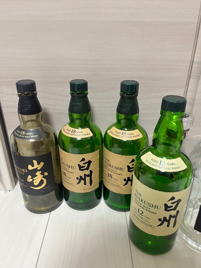 山崎18年　響21年　白州18年　空瓶セット