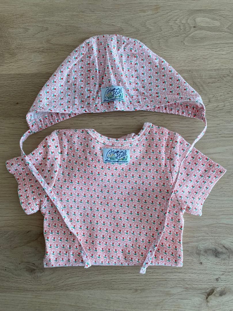 house on the hill tulip rompers＆bonnet