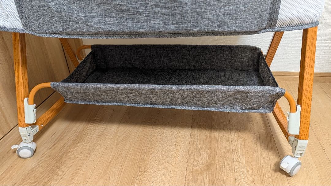 メッシュベビーベッド メリー付き