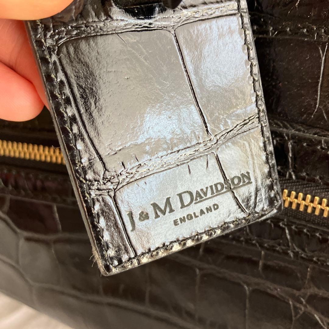 J&M DAVIDSON ブラックハンドバッグ　ボストンバッグ