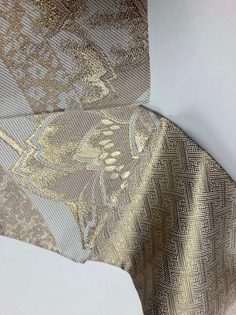 お仕立て上がり名古屋帯　新品未使用品　正絹　西陣織　No.338