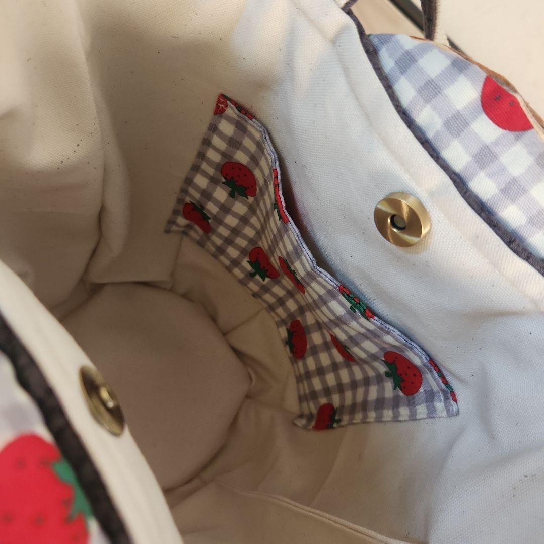 れ*ゃ様 コヤンイサムチョン　アンコちゃんヌビと毛糸のカゴバック ハンドメイド