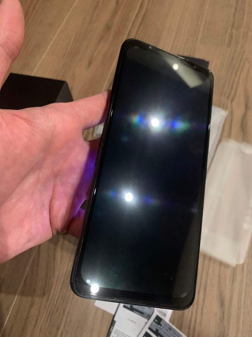 美品★rog phone 5 完品の12/256 ストームホワイト！日本国内版！