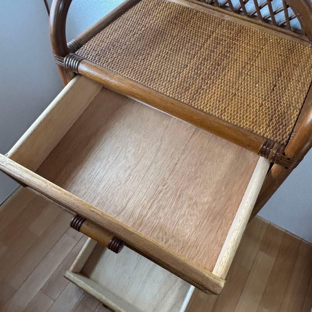 藤ラタン　チェスト　6段引き出し　カゴ収納家具　箪笥　整理棚