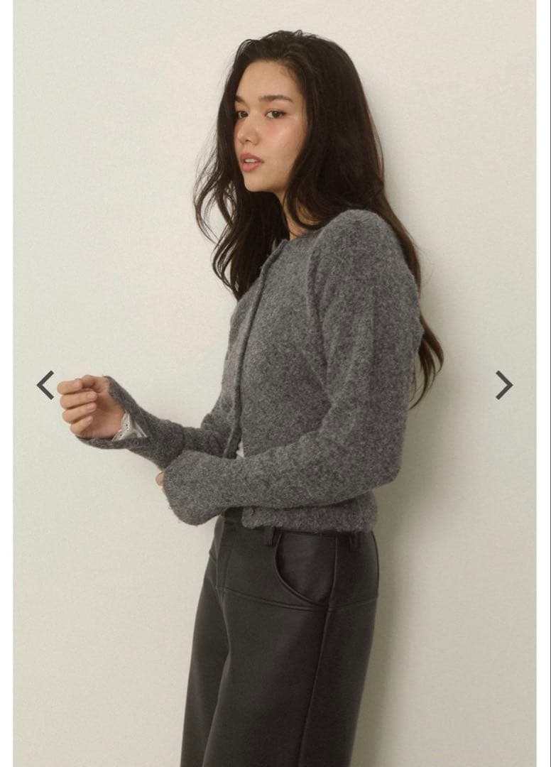 アリシアスタン Button Knit Cropped Cardigan