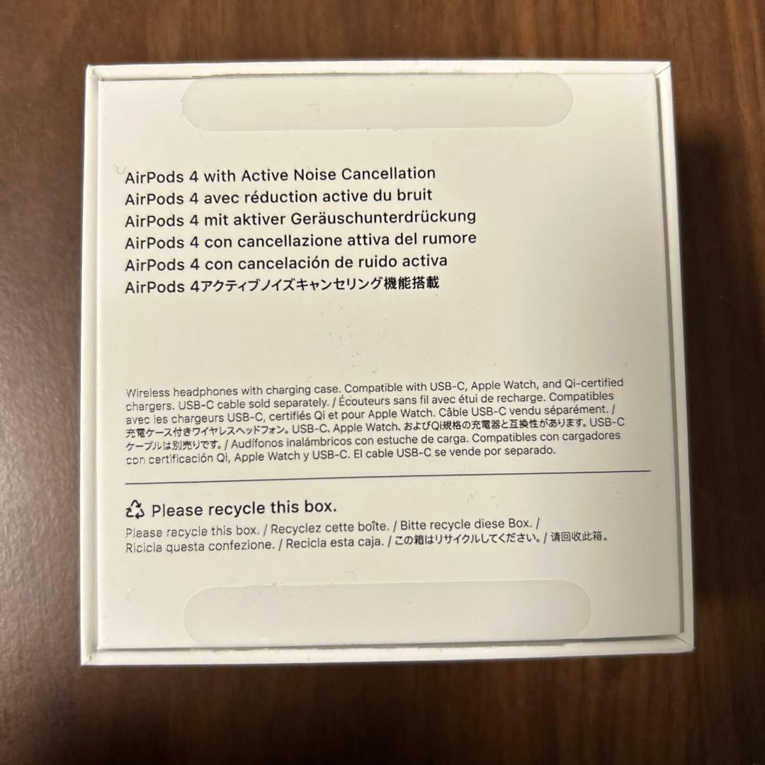 AirPods 4 アクティブノイズキャンセリング　本体充電ケース+左耳　箱付き