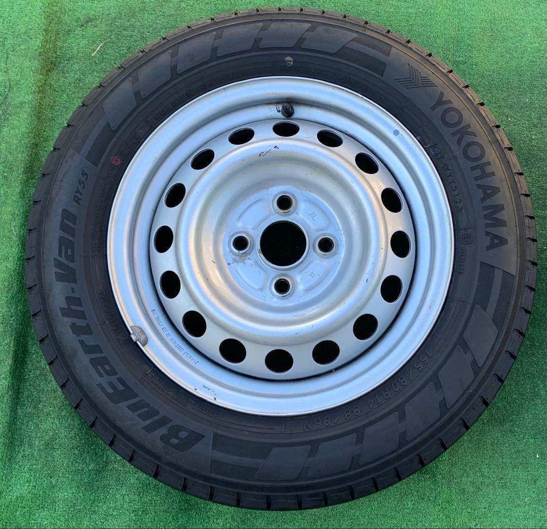 プロボックス サクシードなど 14インチ ス チール& 155/80R14