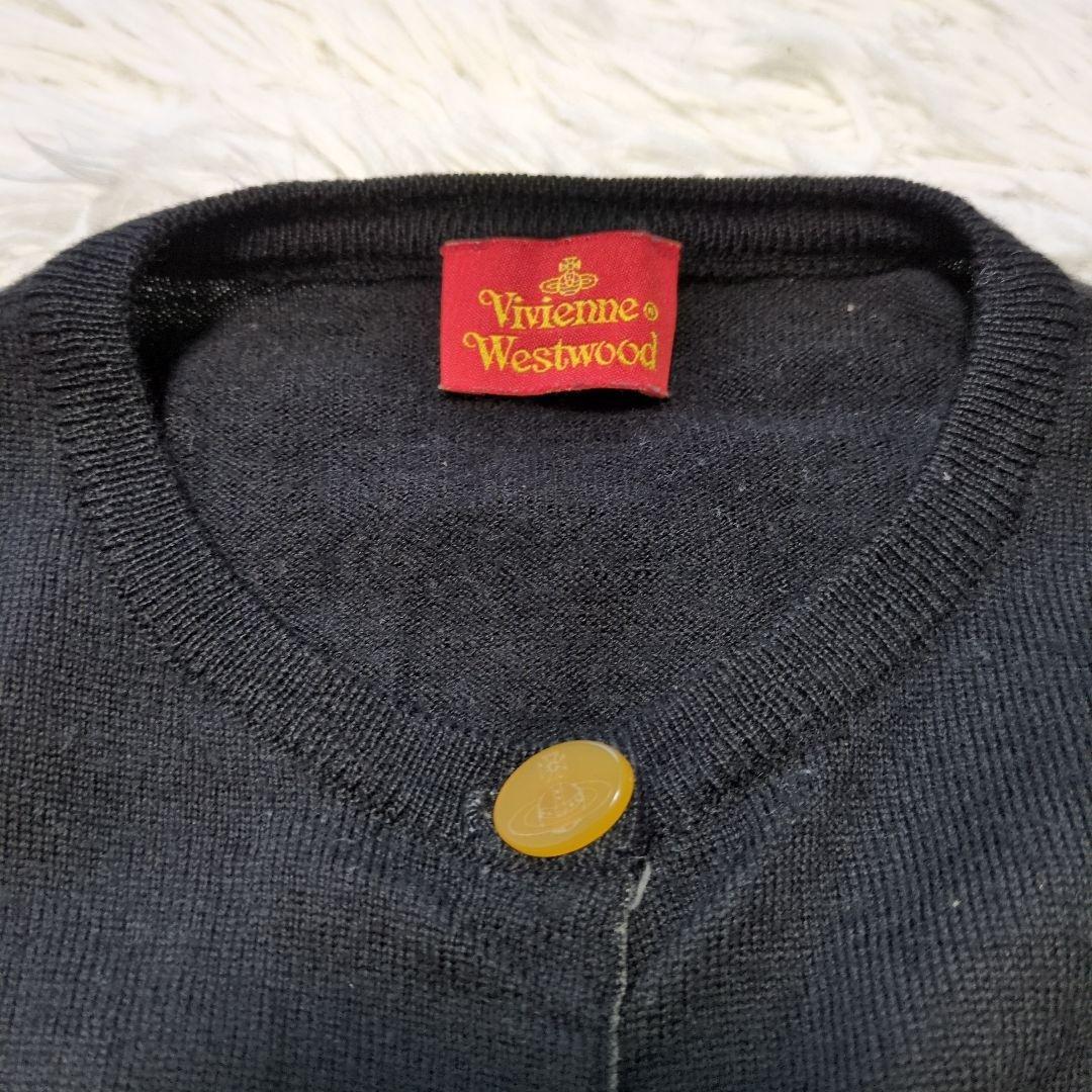 希少✨ヴィヴィアンウエストウッド オーブ刺繍 カーディガン 黒　M