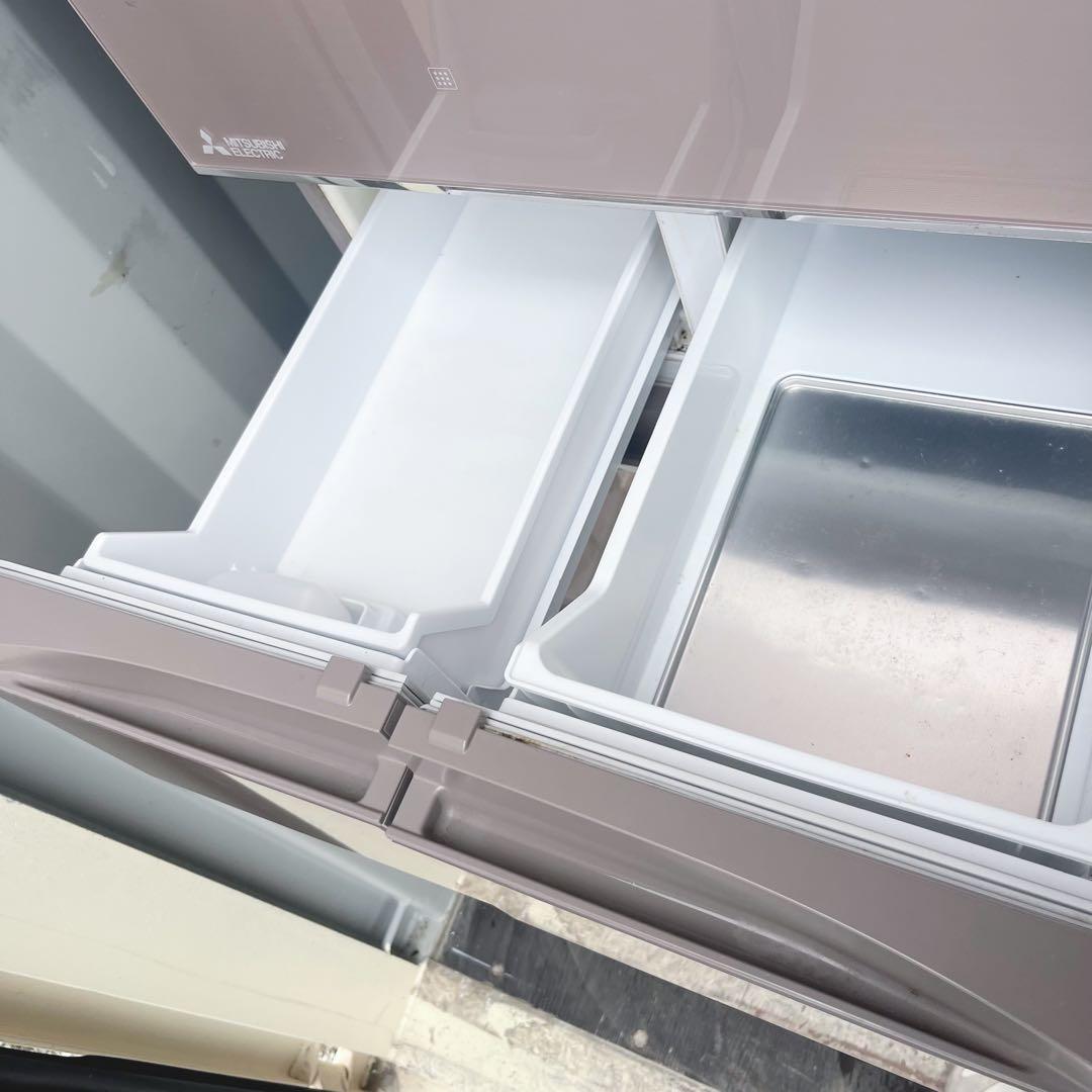 1取付無料！三菱ワイドチルドルーム搭載高性能ラベンダーピンク5ドア冷蔵庫！洗濯機