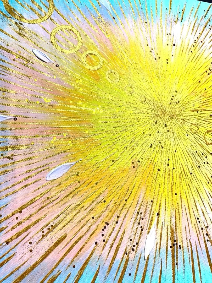 開運絵画　癒しエネルギー　お守り　龍神様　宝珠　24金金箔　龍体文字