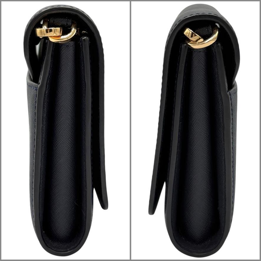 TORY BURCH チェーンウォレット 3WAY ミニバッグ 財布 黒【美品】