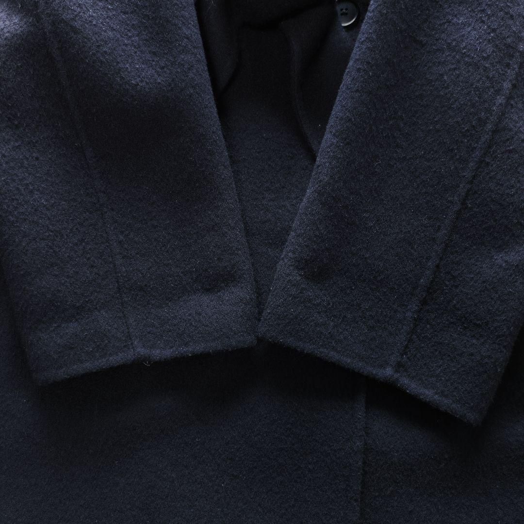 ジョゼフ　近年モデル　ウールリバーコート　ゆったり　ベルト付き　ネイビー