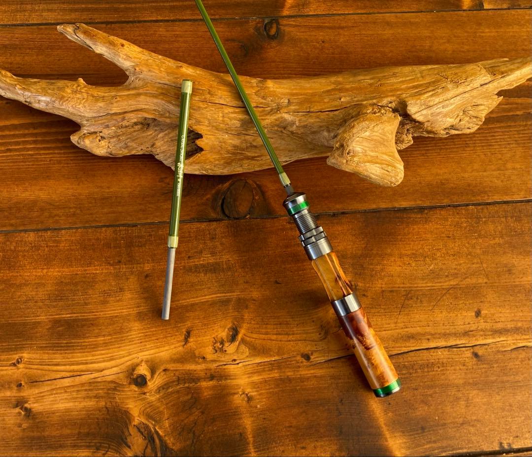 トラウトロッド　長さ調節できるロッド　ウッドグリップ　ベイトロッド　パックロッド
