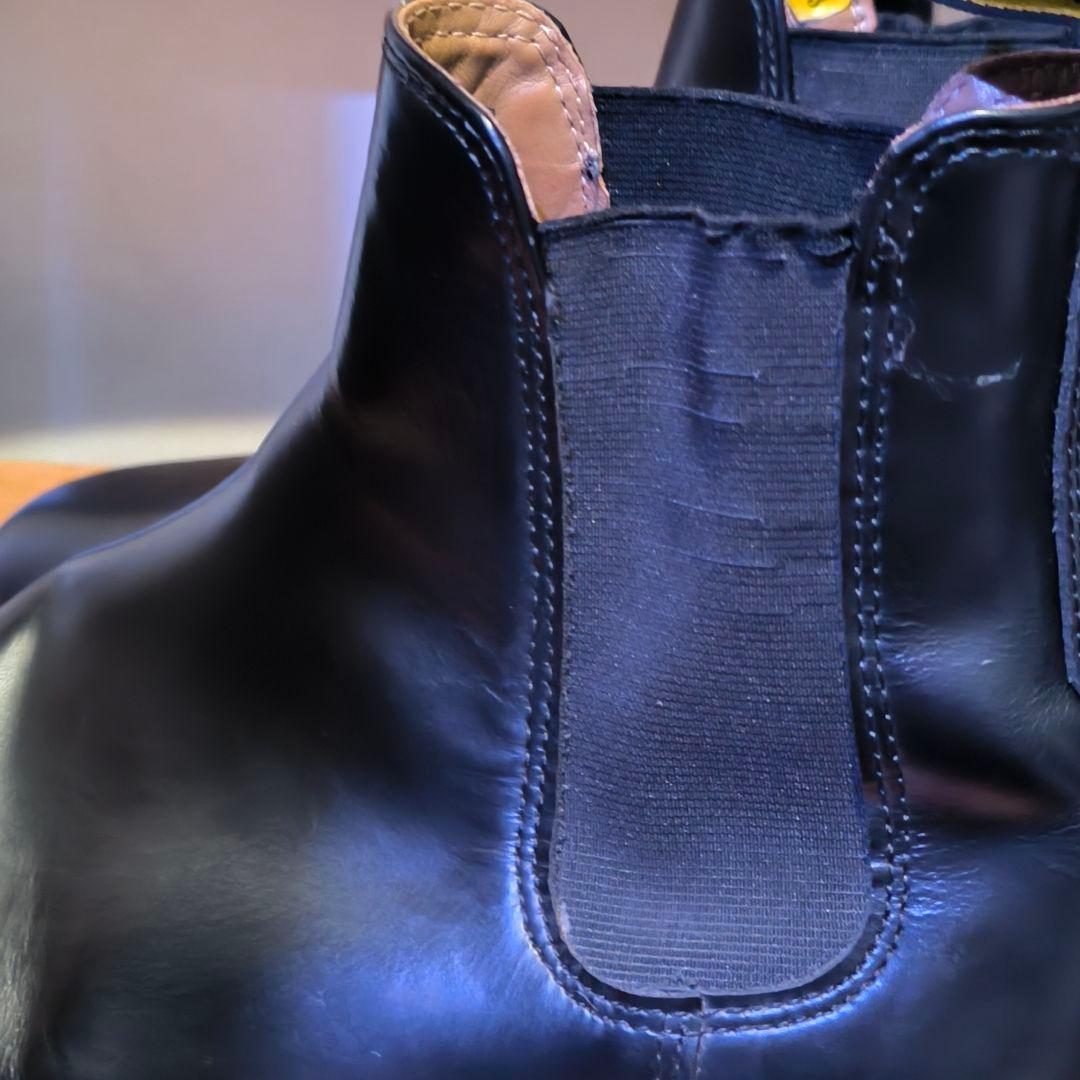 ドクターマーチン　サイドゴアブーツ　ブラック　レザー　uk7