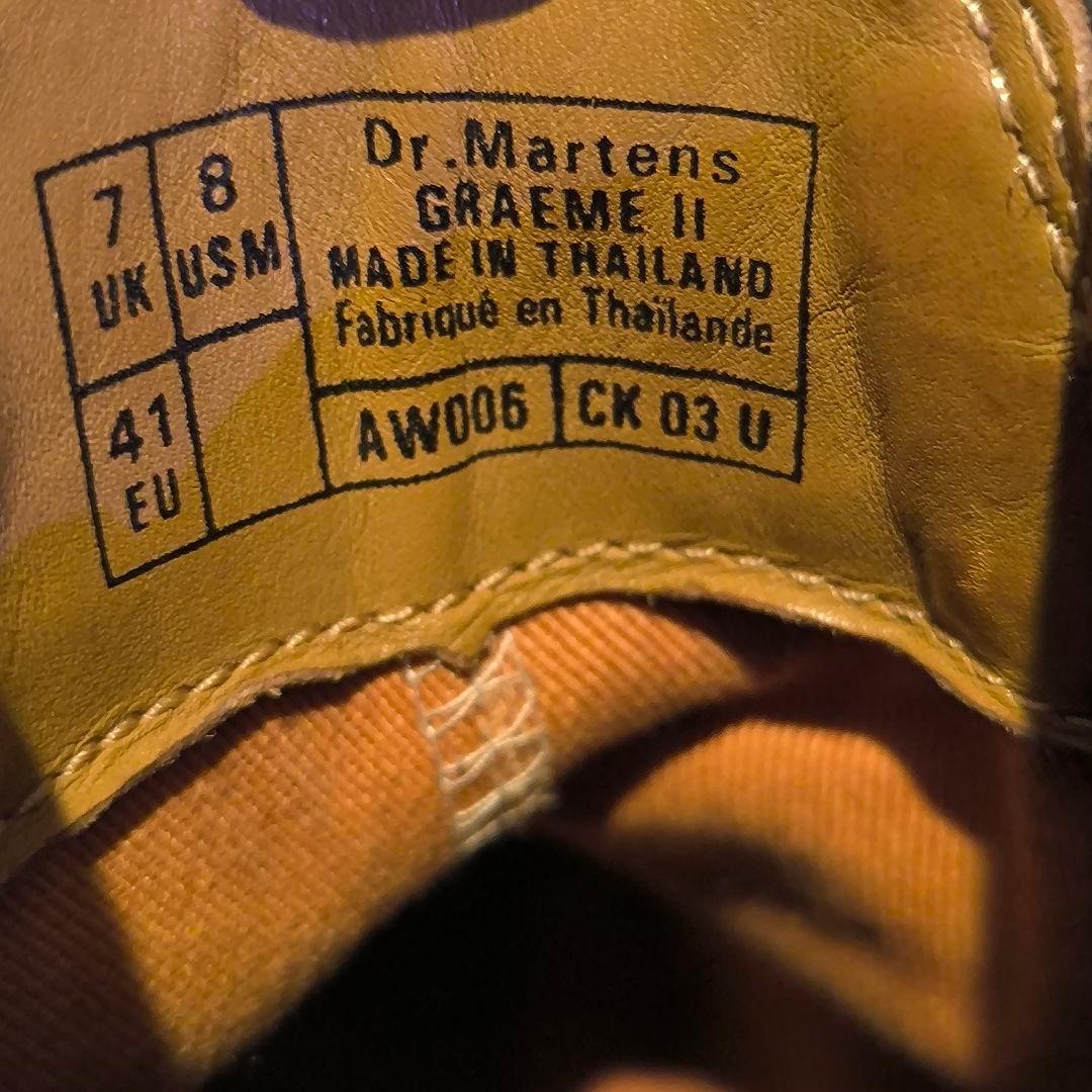 ドクターマーチン　サイドゴアブーツ　ブラック　レザー　uk7