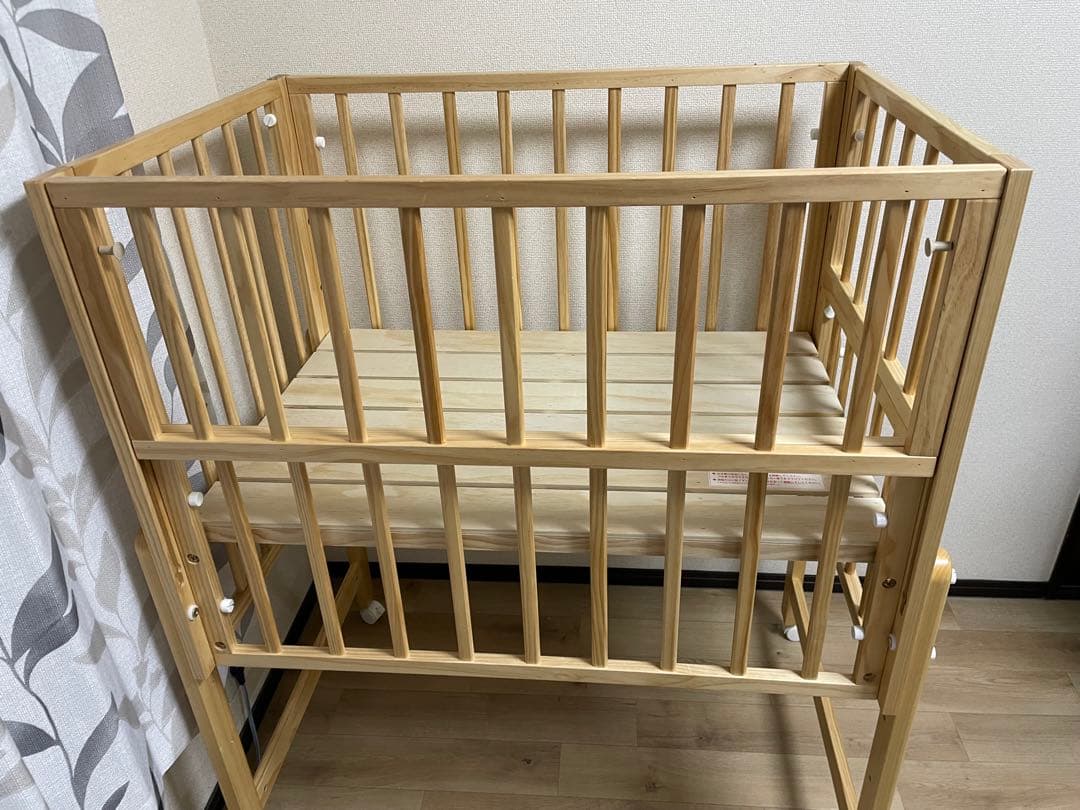 yamatoyaトール Wオープン ミニベビーベッドナチュラル