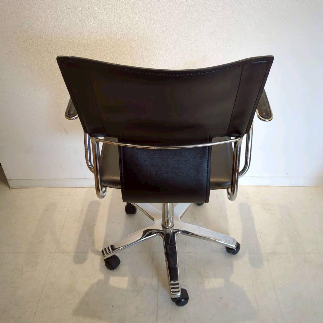 デスクチェア　ワーキングチェア　黒　昇降椅子　キャスター