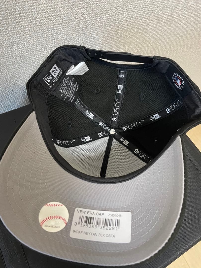 ニューエラ NEW ERA 9FORTY ヤンキース NY スカル 黒　SKUL