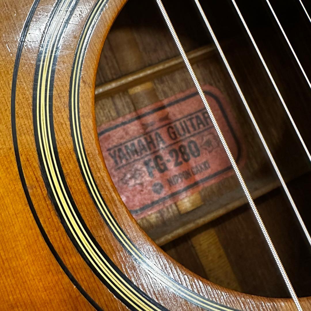 YAMAHA FG-280 赤ラベル アコースティックギター ハードケース付き